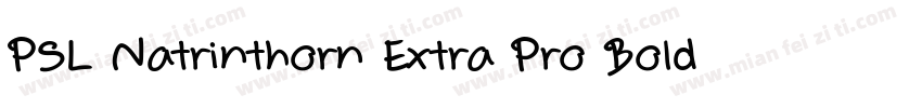 PSL Natrinthorn Extra Pro Bold Ital字体转换